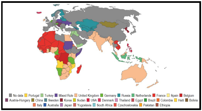 Colonies Held by European Powers in the IOR in 1900